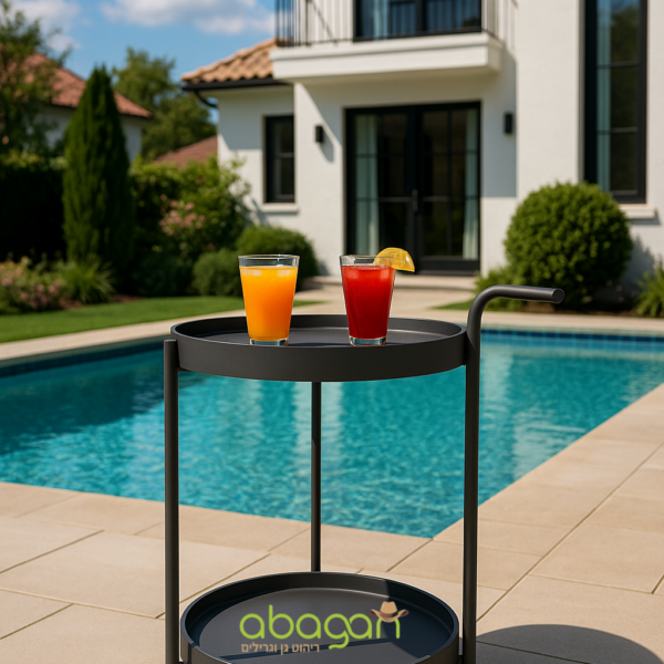 עגלת שירות עגולה מאלומיניום