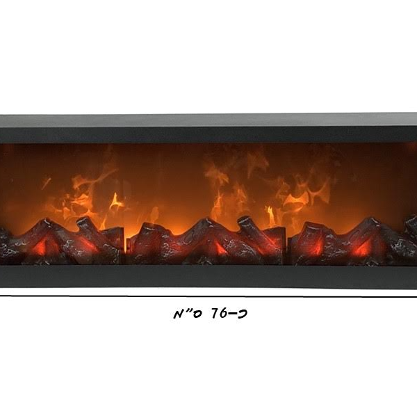 קמין מלבן ענק 76 ס"מ שחור