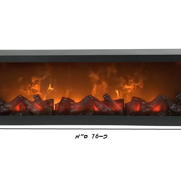 קמין מלבן ענק 76 ס"מ שחור