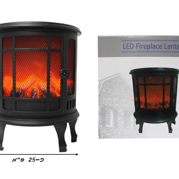 קמין רטרו בינוני 25/12/30 ס"מ שחור