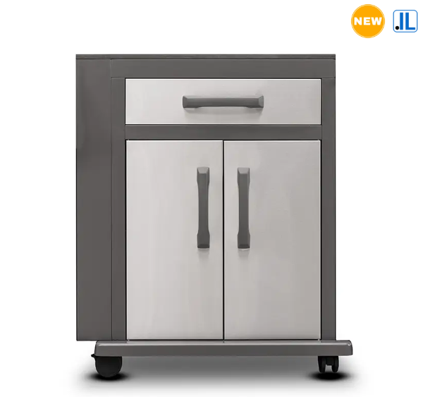 יחידת ארון כפול ומגירה לגריל רוג (כסוף) – NAPOLEON Cab