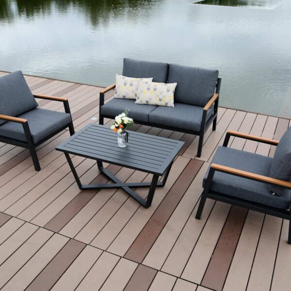 פינת ישיבה דו מושבית אלומיניום דגם שירה