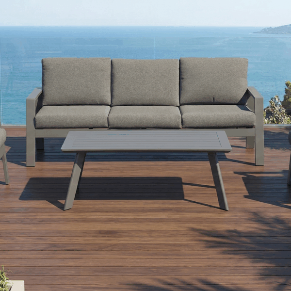 פינת ישיבה תלת מושבית מאלומיניום דגם "ליסבון"