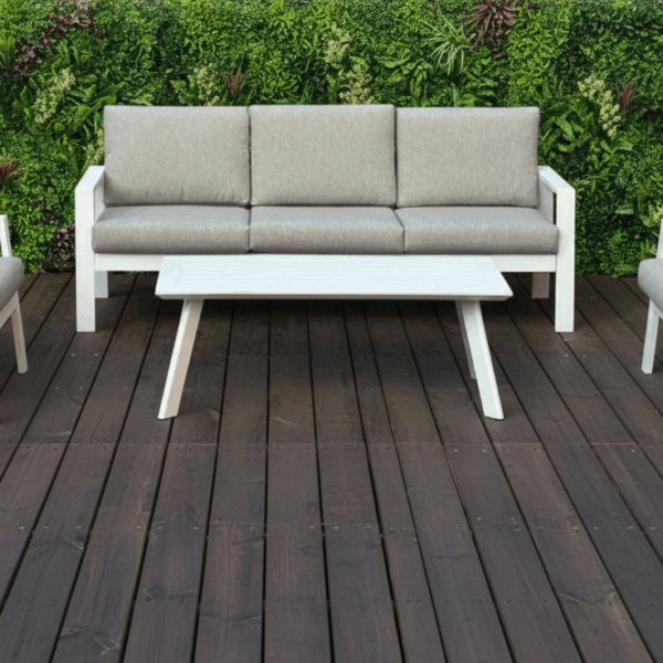 פינת ישיבה תלת מושבית מאלומיניום דגם "ליסבון"