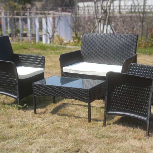 פינת ישיבה דו מושבית עשויה פלסטיק דמוי ראטן דגם סאמוס