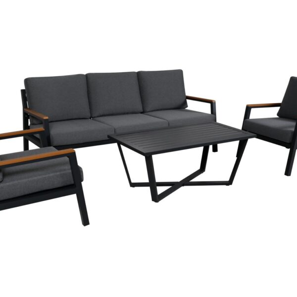 פינת ישיבה תלת מושבית מאלומיניום דגם "שירה"