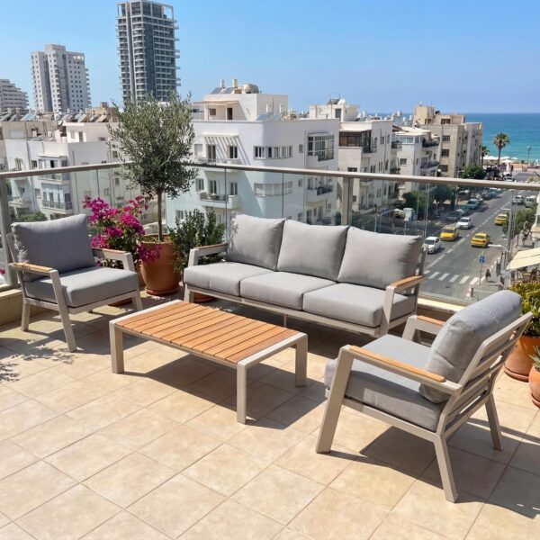 פינת ישיבה תלת מושבית יוקרתית דגם "מנהטן"