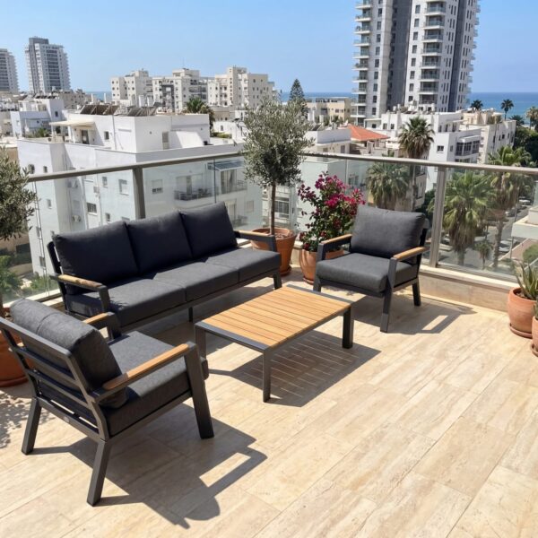 פינת ישיבה תלת מושבית יוקרתית דגם "מנהטן"