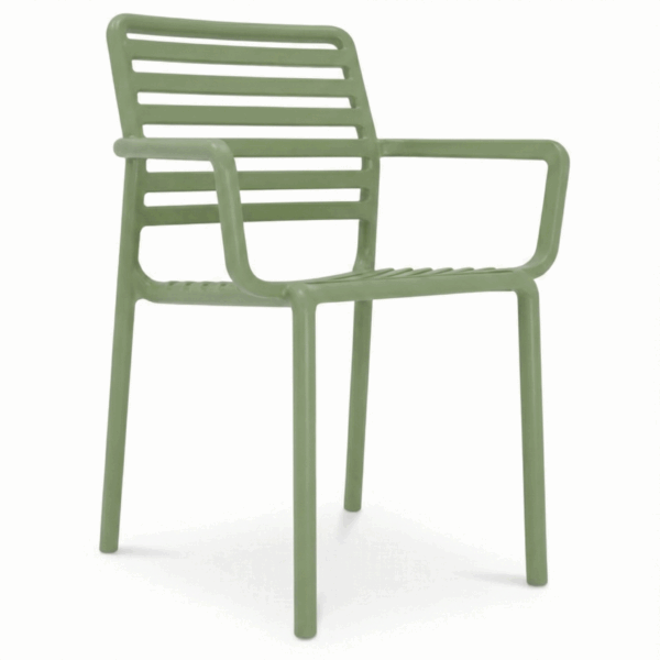 כסא פלסטיק יצוק עם ידיות דגם "דוגה" מגוון צבעים