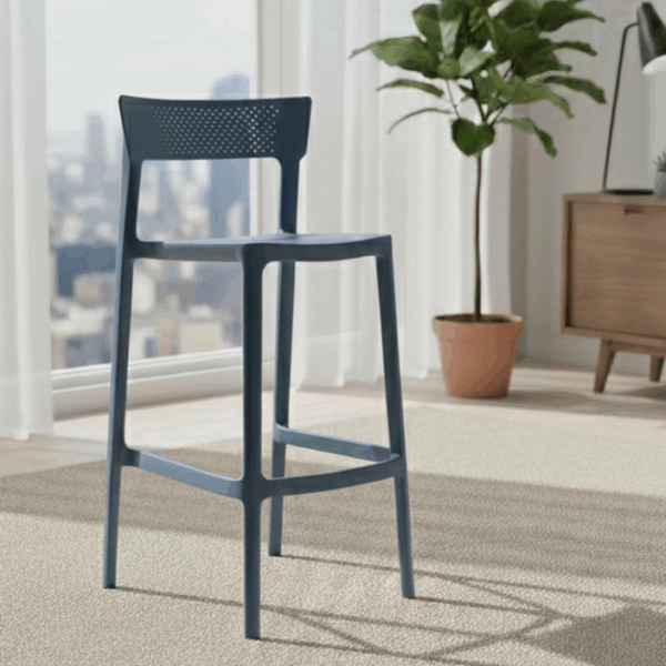 כסא בר פלסטיק יצוק דגם "פיאנו"