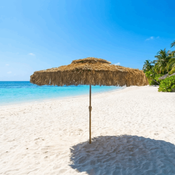 שמשיית קש רפאיה יוקרתית – דגם "הוואי" עם קומה כפולה קוטר 2.7