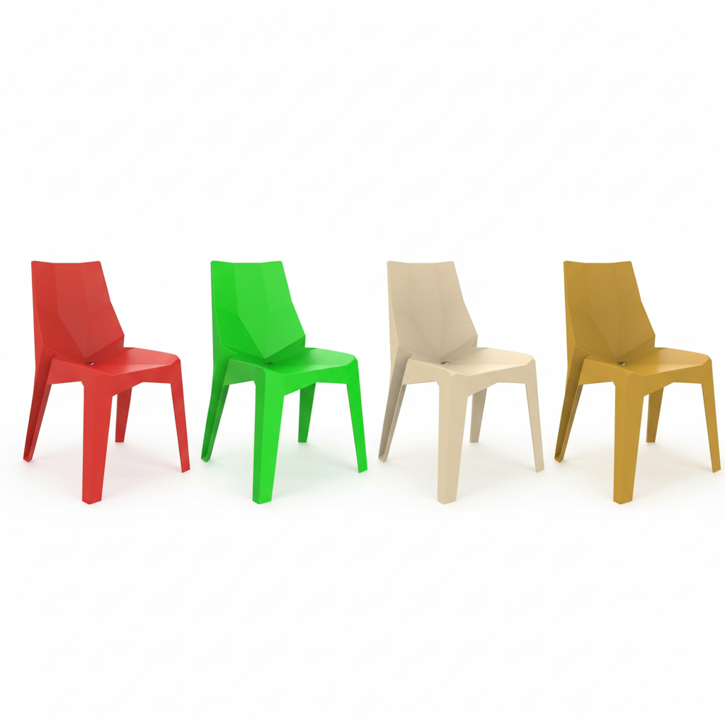 כסא פלסטיק מעוצב דגם "פולי"