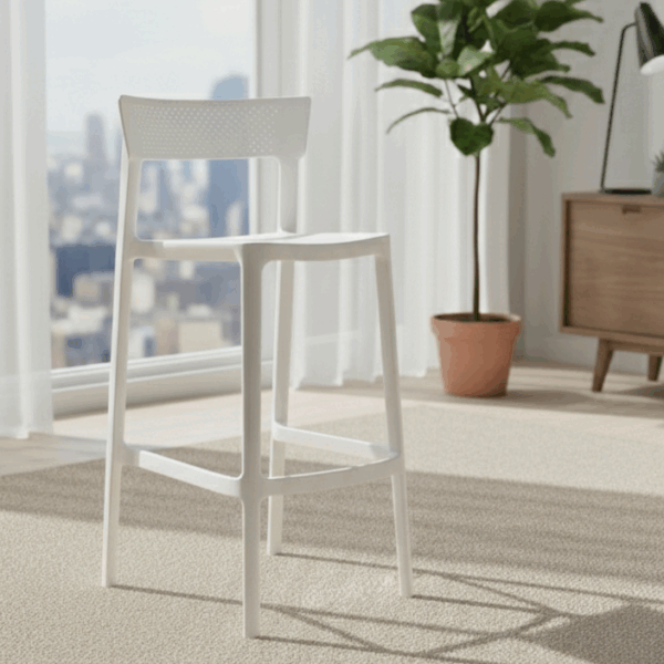 כסא בר פלסטיק יצוק דגם "פיאנו"