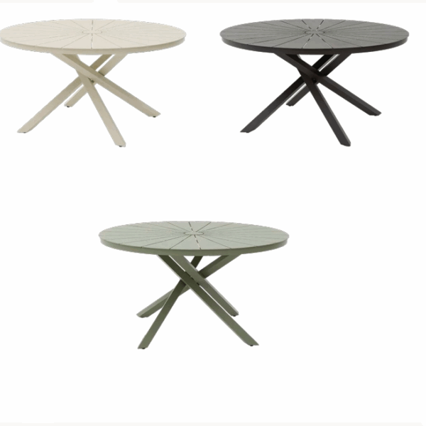 שולחן אלומיניום עגול דגם "אופטרה" קוטר 120 ס"מ