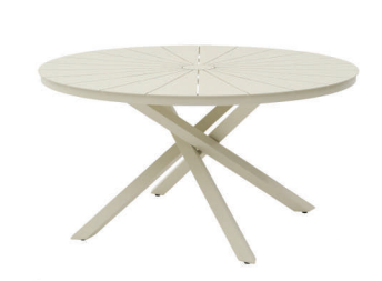 שולחן אלומיניום עגול דגם "אופטרה" קוטר 120 ס"מ