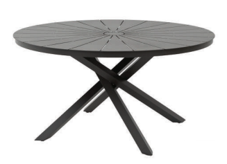 שולחן אלומיניום עגול דגם "אופטרה" קוטר 120 ס"מ