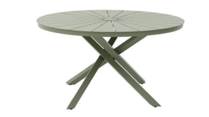 שולחן אלומיניום עגול דגם "אופטרה" קוטר 120 ס"מ