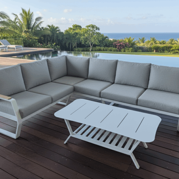 פינת ישיבה פינתית אלומיניום דגם "איה-נאפה"