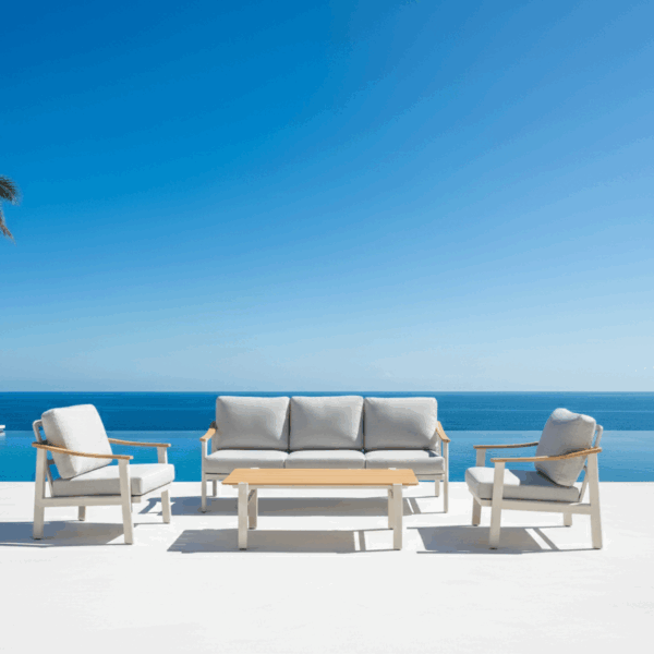 פינת ישיבה אלומיניום תלת מושבית דגם "קיטי"