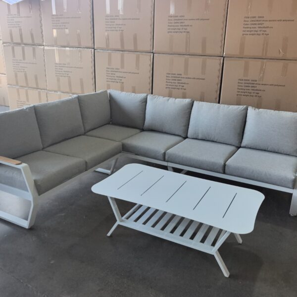 פינת ישיבה פינתית אלומיניום דגם "איה-נאפה"