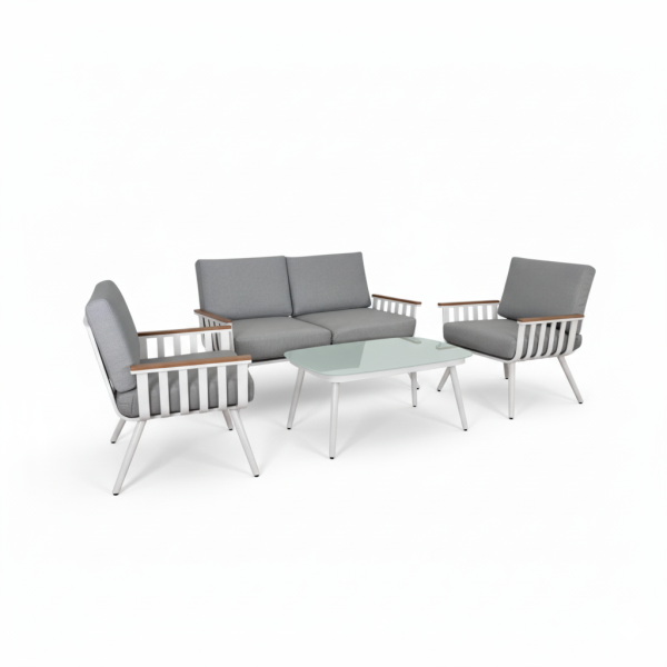 פינת ישיבה דו מושבית אלומיניום דגם "הוואי"