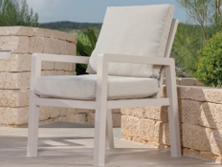 פינת ישיבה אלומיניום תלת מושבית+ שולחן גבוהה דגם "Reno"