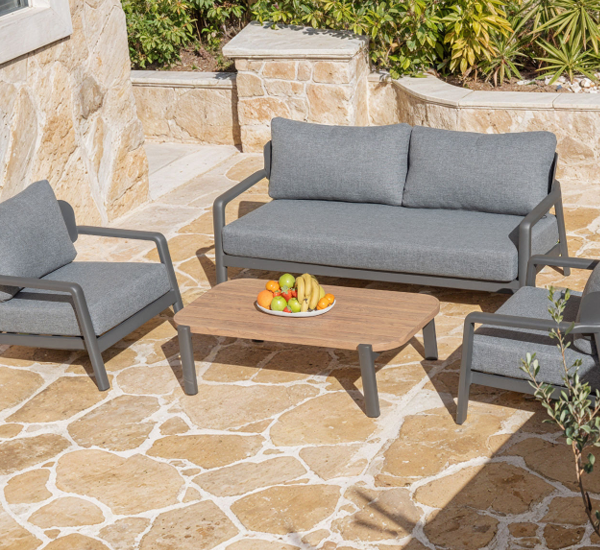 פינת ישיבה אלומיניום דו מושבית יוקרתית דגם "Natal"