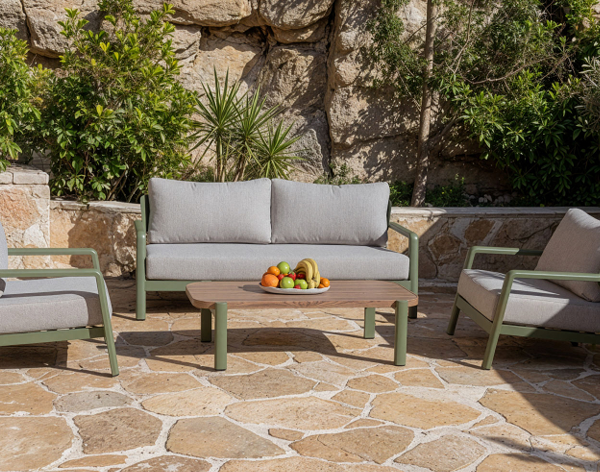 פינת ישיבה אלומיניום דו מושבית דגם "Natal"