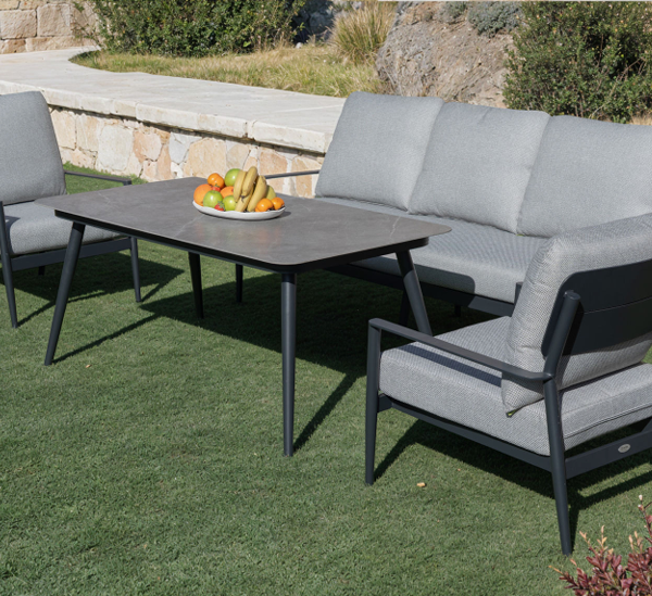 פינת ישיבה אלומיניום תלת מושבית דגם "MIRA"