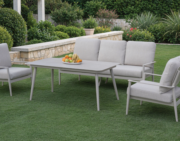 פינת ישיבה אלומיניום תלת מושבית דגם "MIRA"