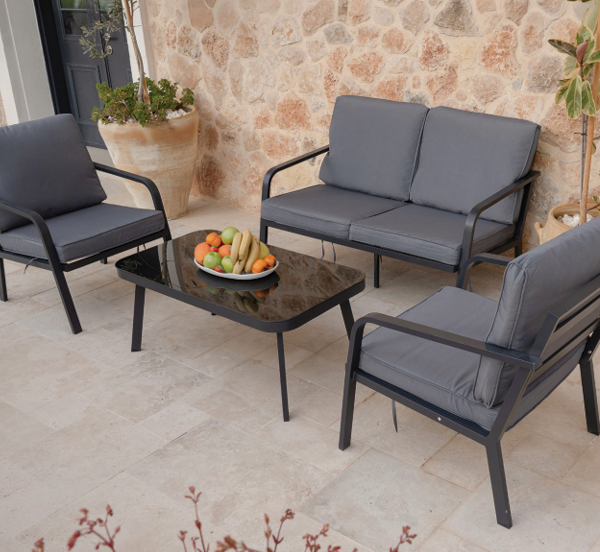 פינת ישיבה אלומיניום דו מושבית דגם "Sira"