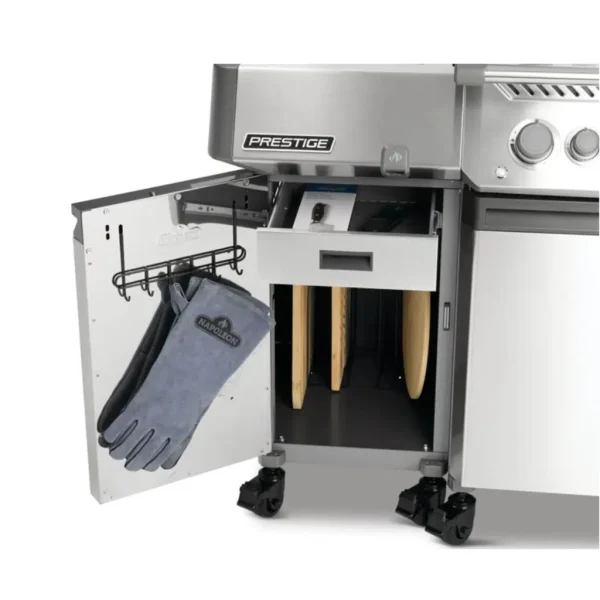 זוג ארונות אחסון צד לגרילי Prestige (נירוסטה)