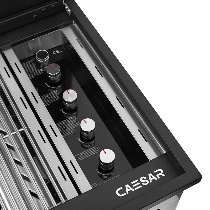 סיזר MILANO גריל גז 4 מבערים Drop in שחור – תמונה 3