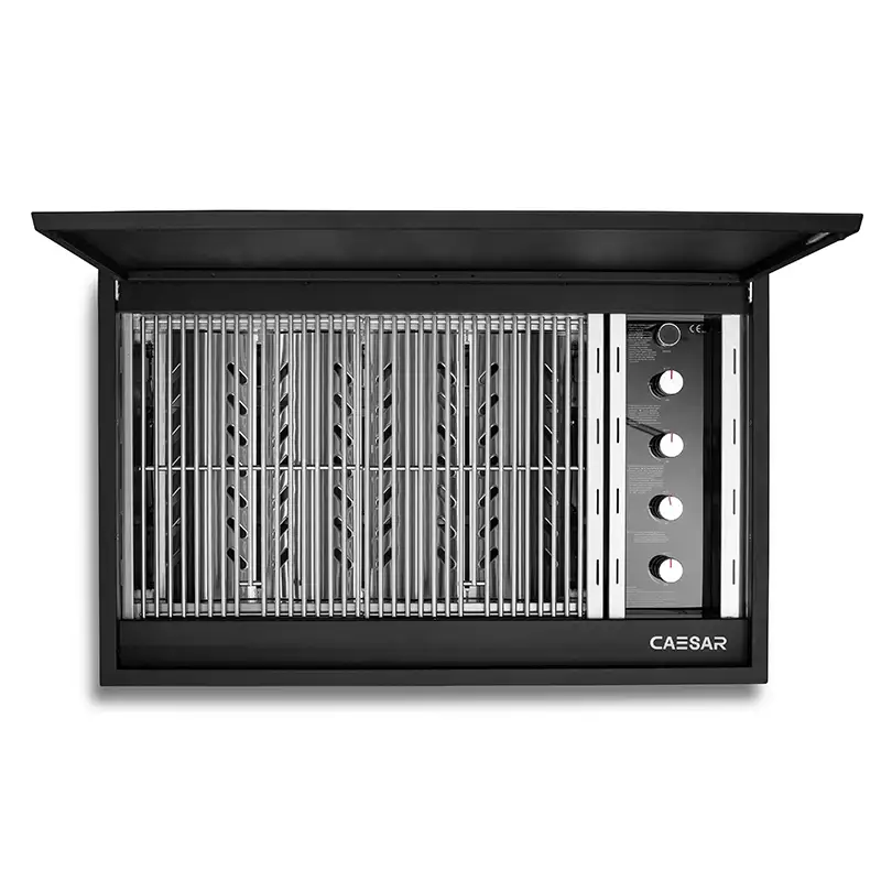 סיזר MILANO גריל גז 4 מבערים Drop in שחור – תמונה 7