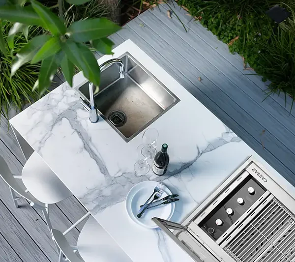 סיזר MILANO גריל גז 4 מבערים Drop in נירוסטה