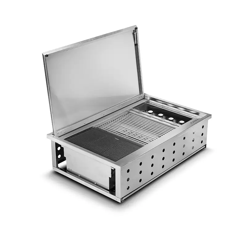 סיזר MILANO גריל גז 4 מבערים Drop in נירוסטה – תמונה 14