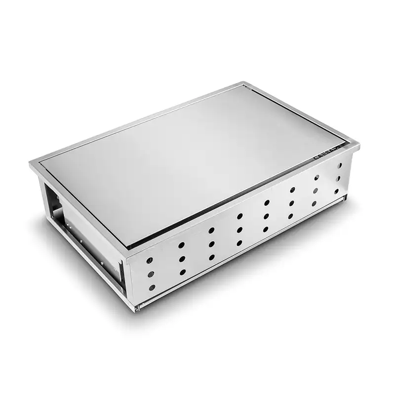 סיזר MILANO גריל גז 4 מבערים Drop in נירוסטה – תמונה 3