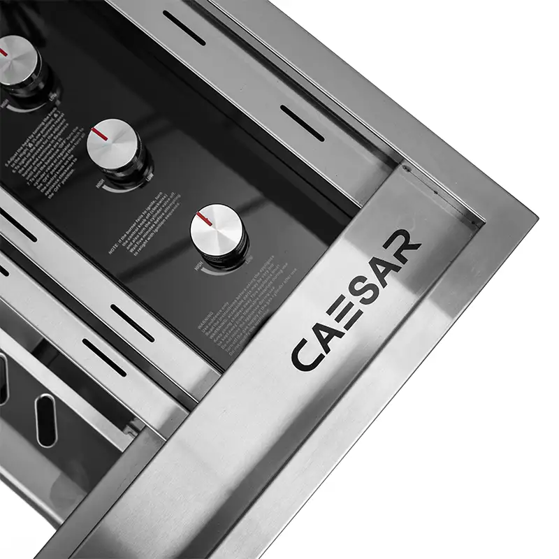 סיזר MILANO גריל גז 4 מבערים Drop in נירוסטה – תמונה 9