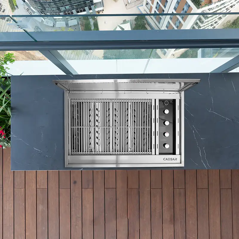 סיזר MILANO גריל גז 4 מבערים Drop in נירוסטה – תמונה 11