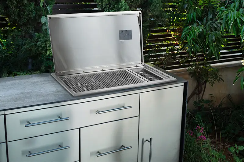 סיזר MILANO גריל גז 4 מבערים Drop in נירוסטה – תמונה 4