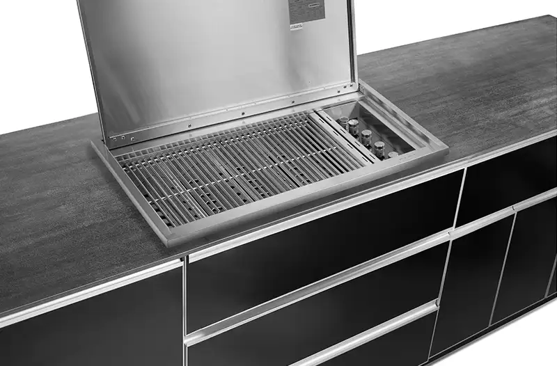 סיזר MILANO גריל גז 4 מבערים Drop in נירוסטה – תמונה 5