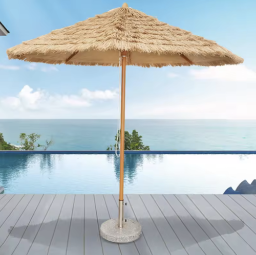 שמשיה בעיצוב קש עגולה - 3 מטר