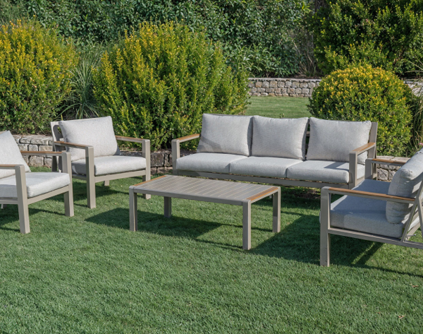 פינת ישיבה 7 מקומות אלומיניום יוקרתית דגם "Florica"