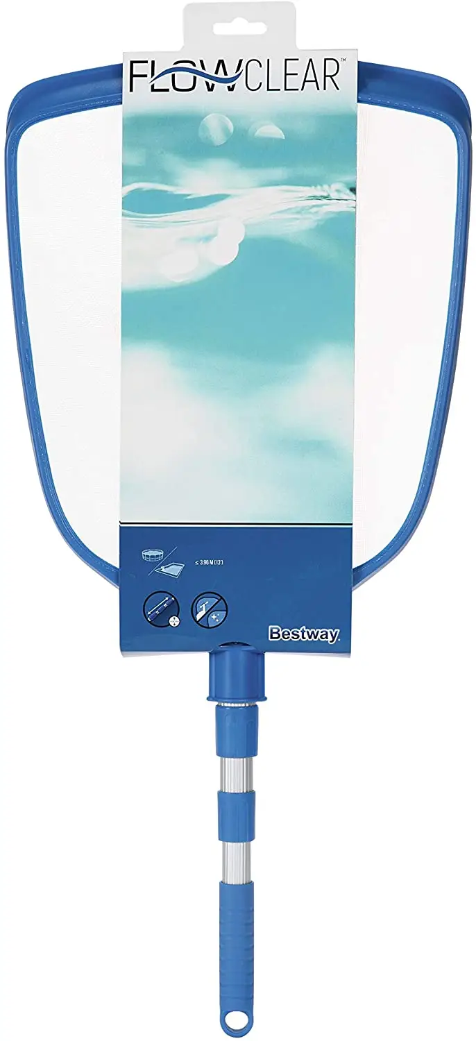 ערכת ניקיון לבריכה מוט 163 ס"מ ורשת שטוחה 58635 BESTWAY
